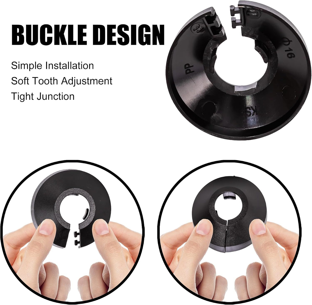 Fit 3/4 Inch Flange Water Pipe Cover Decoration 20mm Plastic PP escutcheon