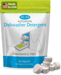 Automatic Dishwasher Detergent Tablets, 30 Count – Fragrance-Free, Plant-Based & Mineral Dishwashing Pods, Phosphate