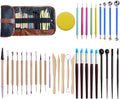 35pcs Clay Sculpting and Pottery Tools Kit - Air Dry and Polymer Clay Dotting Tools - Ceramic Supplies for Modeling