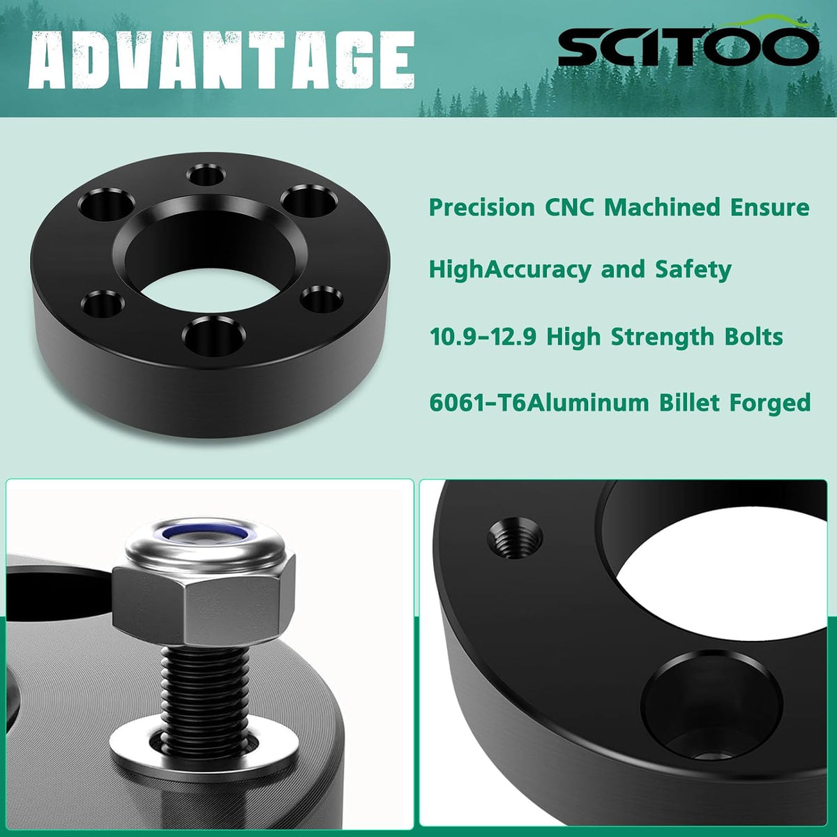 SCITOO 2 inch Front Leveling lift Kit 2005-2023 for Nissan Frontier