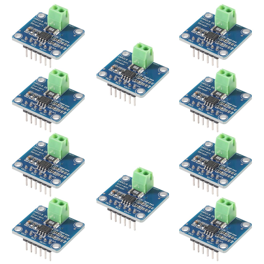 DORHEA 10PCS INA219 I2C Interface Bi-Directional DC Current/Power Monitoring Sensor Module DIY 3V-5V IIC I2C Current Power Supply Sensor SOT23 Breakout Module
