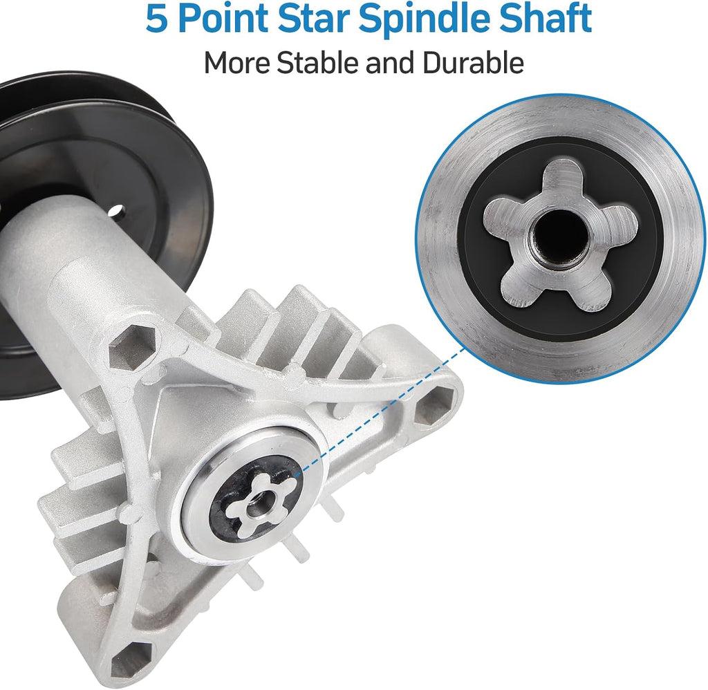 130794 Spindle Assembly 153535 Pulley Replacement for 532130794 582922301 AYP Husqvarna Craftsman Jonsered Poulan Pro