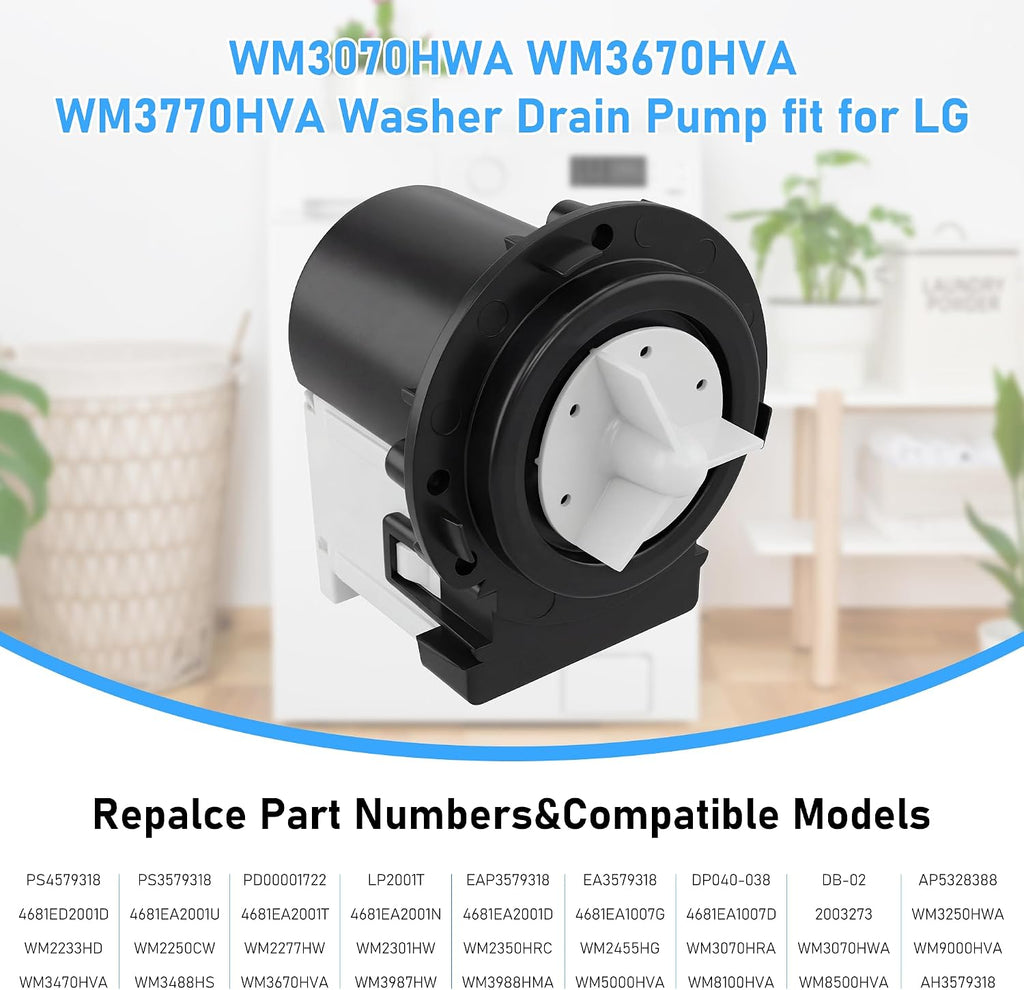 Washer Drain Pump fit for LG Tromm WM2233HD WM2250CW WM2277HW WM2301HW