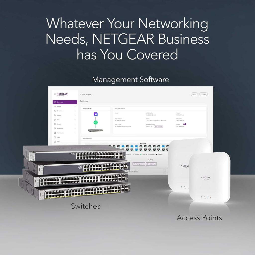 8-Port PoE Gigabit Ethernet Unmanaged Network Switch (GS308LP) | Essentials Model with 8 x PoE+ Ports @ 60W