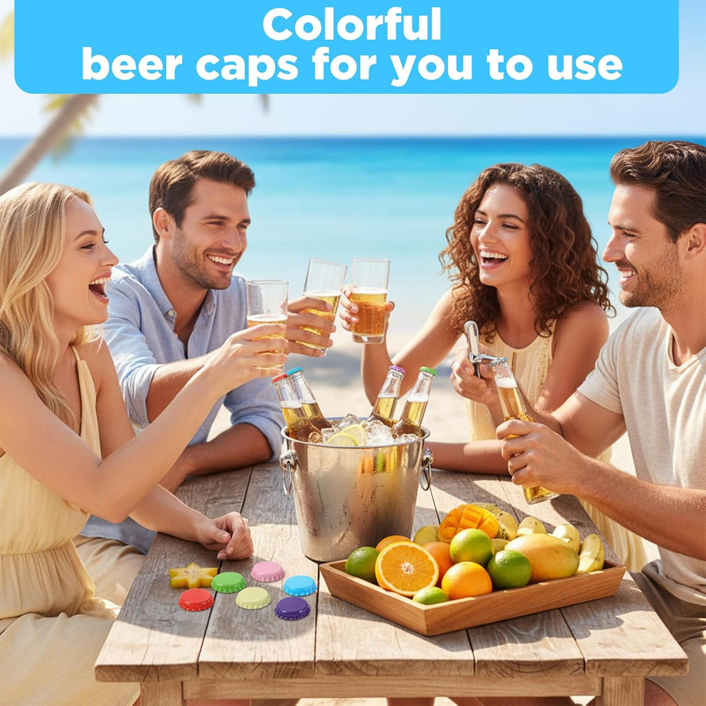 350 Count Beer Bottle Caps Oxygen Absorbing Crowns, Ideal for Homebrew, Standard Homebrew Bottle Tops for Glass