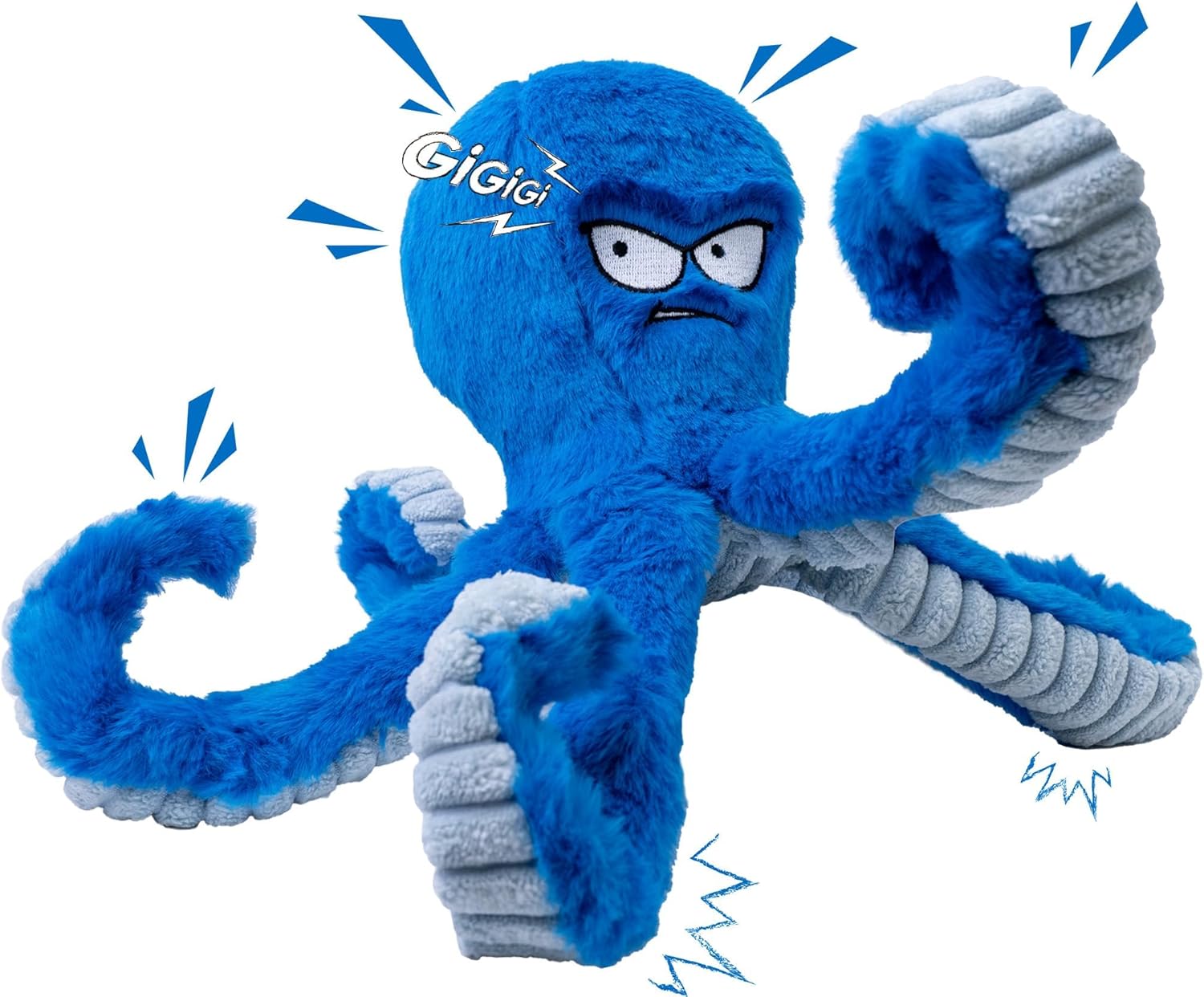 Tough Dog Toys, Stuffed Chew Large Dog Toys to Keep Them Busy, Interactive Squeaky Tug of War Doggie Toy, Crinkle