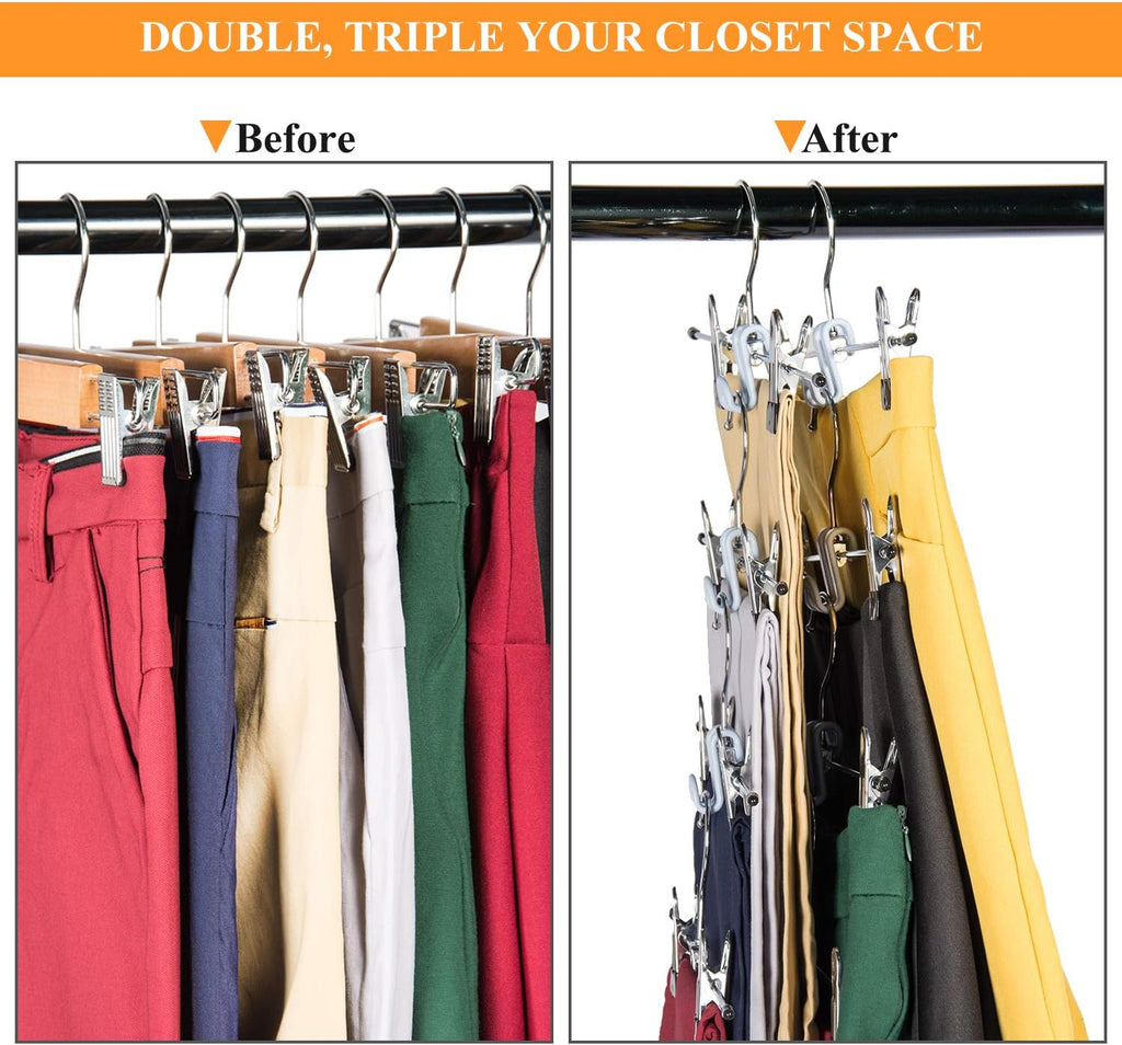 Clothes Hanger Connector Hooks, Outfit Hangers, Hanger Extender Clips, Cascading Hanger Hooks, Velvet Huggable