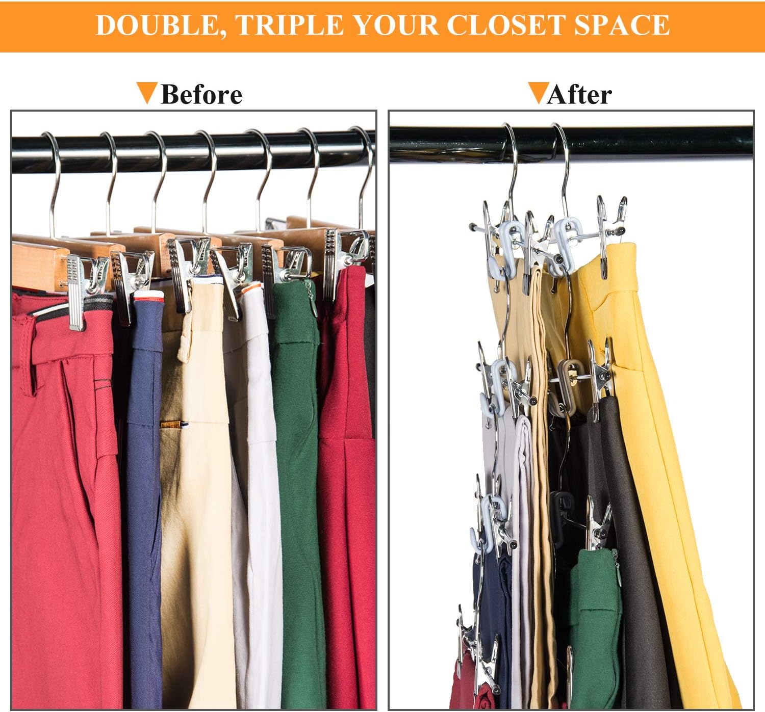 Clothes Hanger Connector Hooks, Outfit Hangers, Hanger Extender Clips, Cascading Hanger Hooks, Velvet Huggable