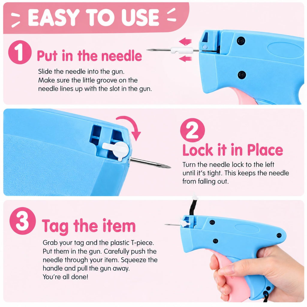 Stitch Gun for Clothes-Tagging Gun for Clothing Blue,Stitchy Stichy Tag Gun