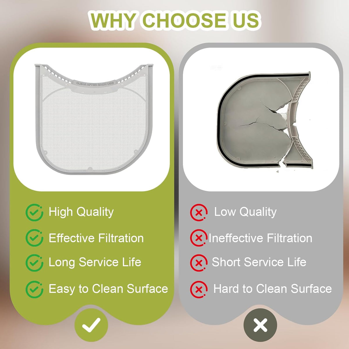 DLE2301W DLE2516W DLE2301W Dryer Lint Filter