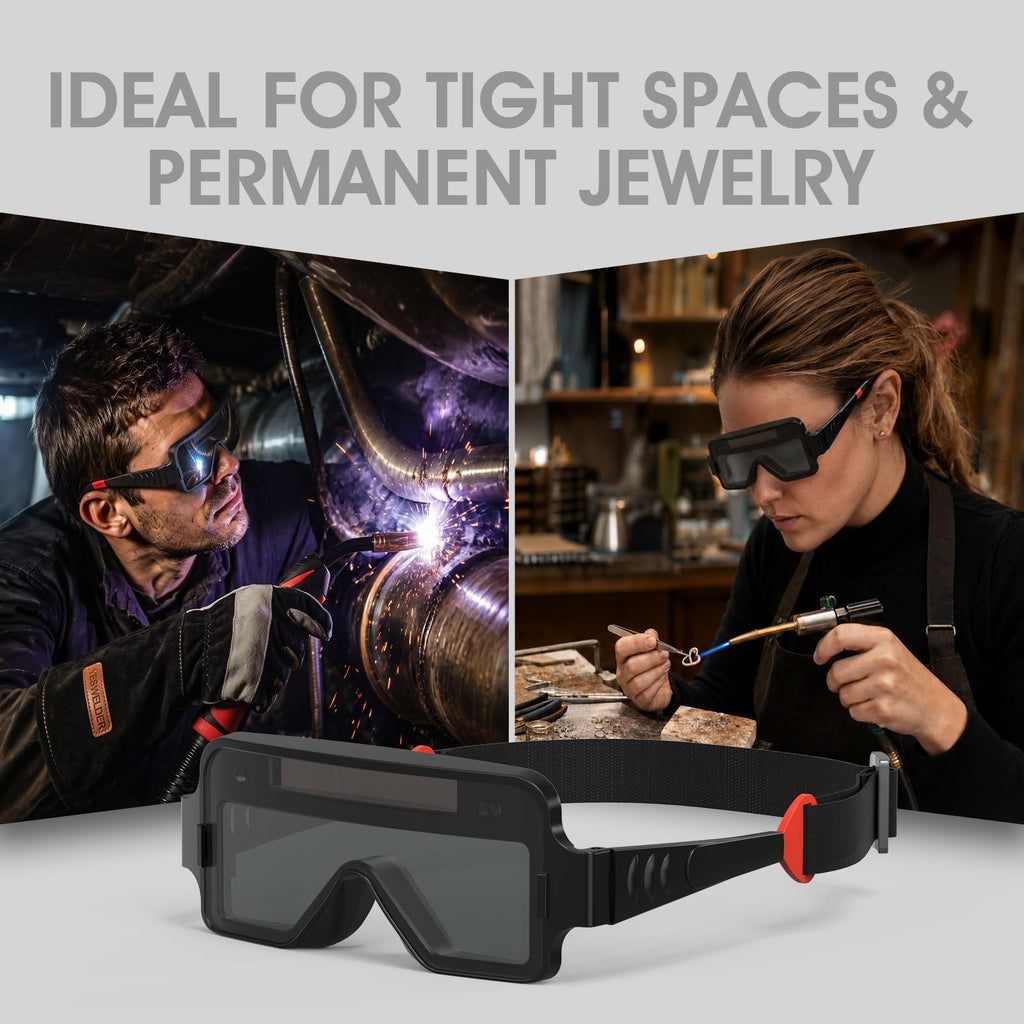 True Color Auto-Darkening Welding Goggles, 2-Sensor View
