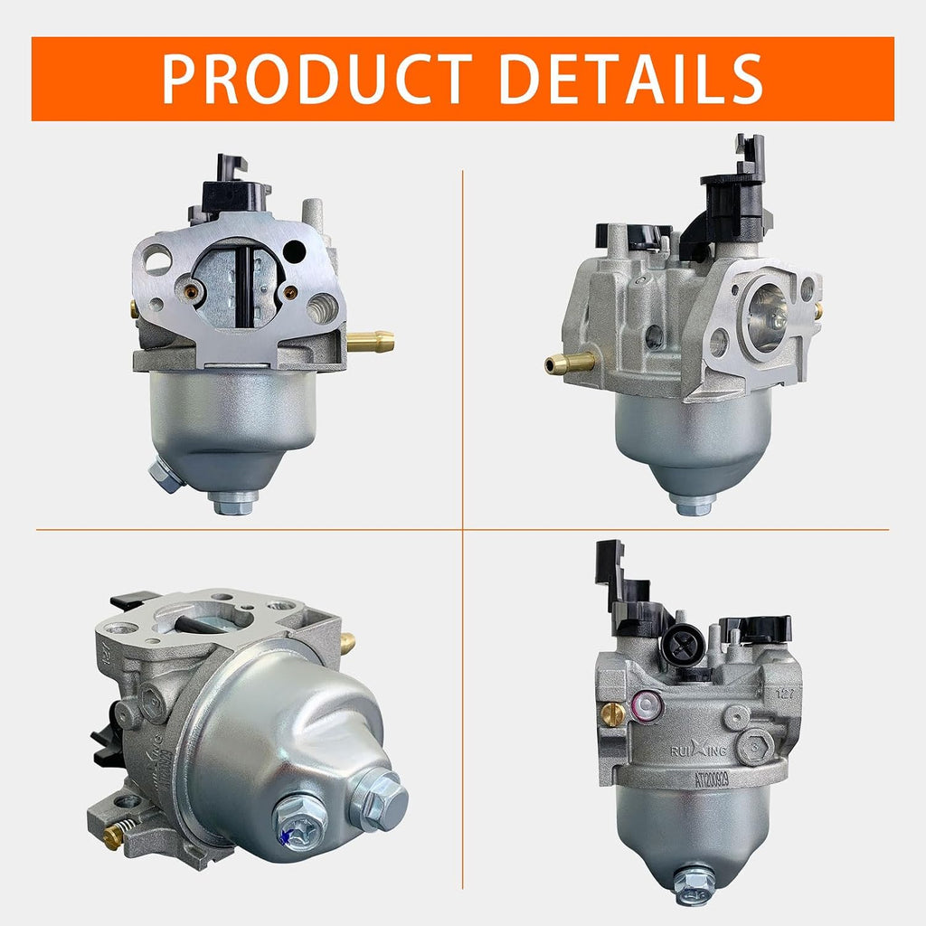 Ruixing OEM 4000 212cc Generator Carburetor for Predator 4000 3500 4375 Champion Honda Generac 3500 4000 3000 4500 4375 3550 3650 GP3250 GP3300 Watt 196cc 208cc 212cc 224cc 7hp 6.5HP Engine