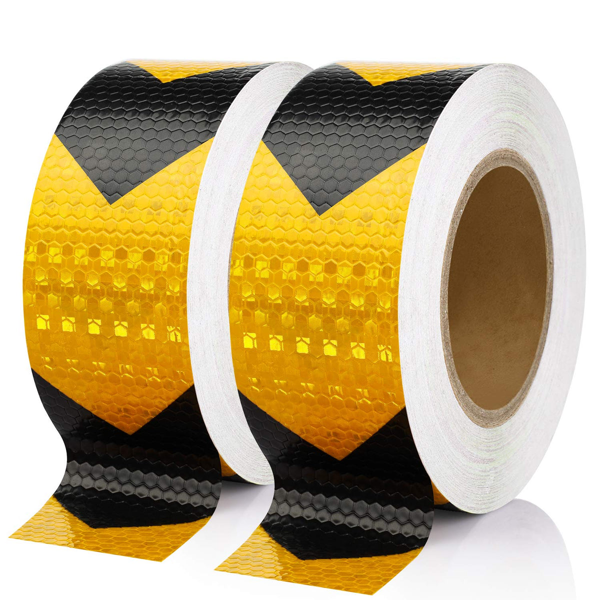 Arrow Reflective Tape for Trailers, Black/Yellow, 2in x 100ft