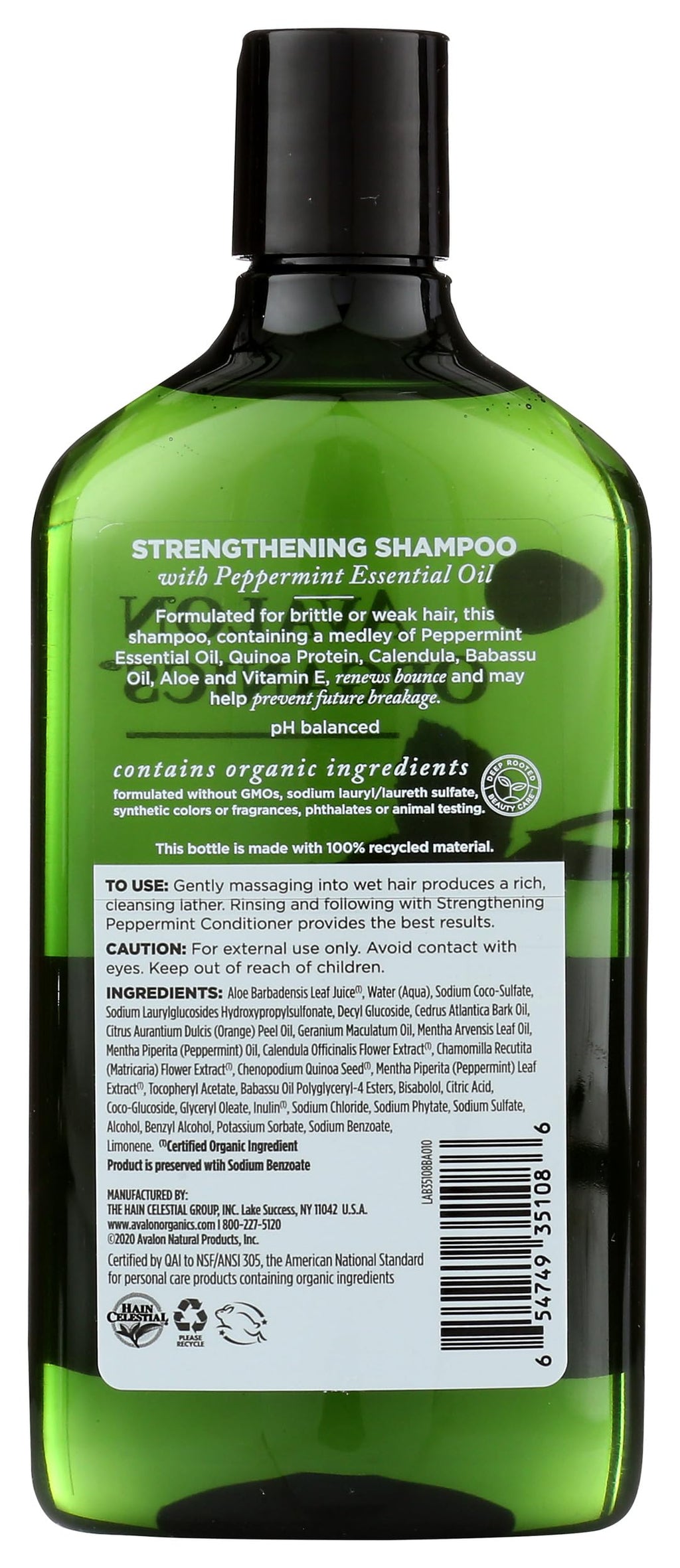 Shampoo, Strengthening Peppermint, 11 Oz