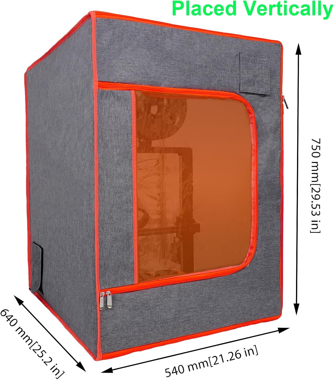Dual-Placement Resin 3D Printer Enclosure Cover Tent with Adjustable Ventilation Exhaust Fan kit Compatible with