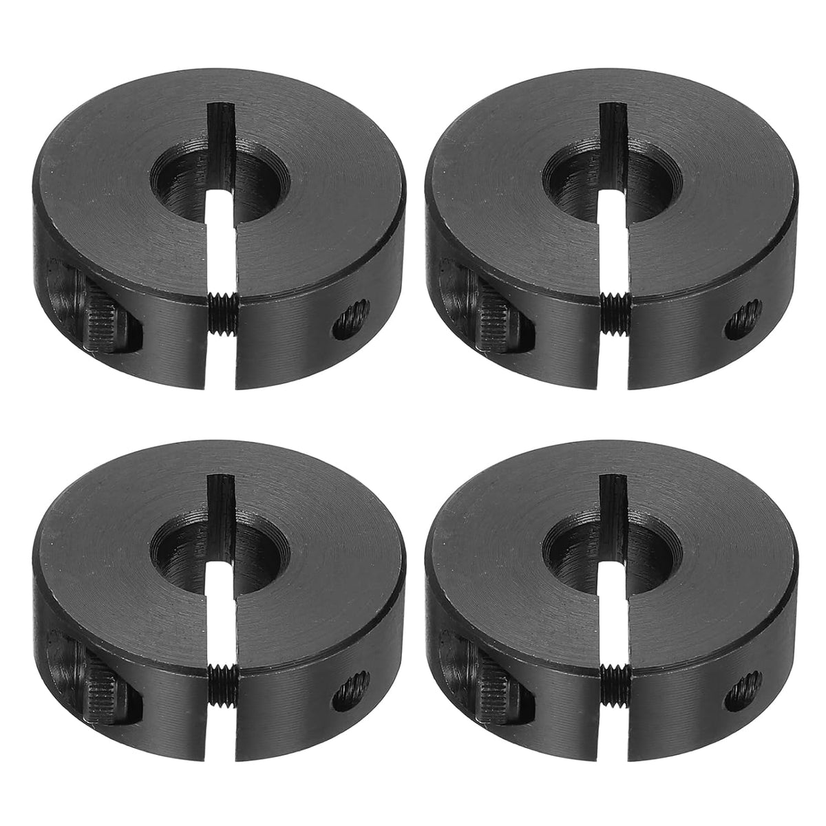 uxcell 4pcs Single Split Shaft Collar 8mm Carbon Steel Black Oxide