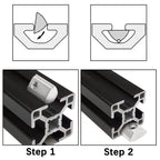 Rierdge 2020 Series M6 Half Round Roll in Spring T Nuts, 50 Pcs