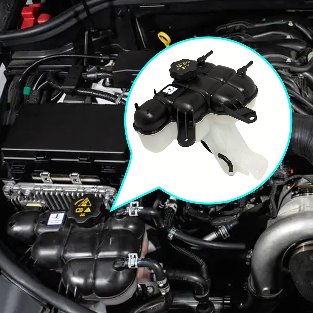 603-002 Engine Coolant Reservoir Tank with Cap & Hose, Compatible with 2016-2021 Dodge Durango V6 3.6L | 2016-2021 Jeep Grand Cherokee V6 3.0L 3.6L, Replacement Overflow Tank Replaces# 68244088AA