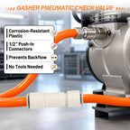 GASHER 1/2OD Pneumatic Check Valve AKH 12-00 White