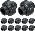DTGN 12Pcs 1" PVC Union Coupling Pipe Fitting SCH80 Slip Union Adapter