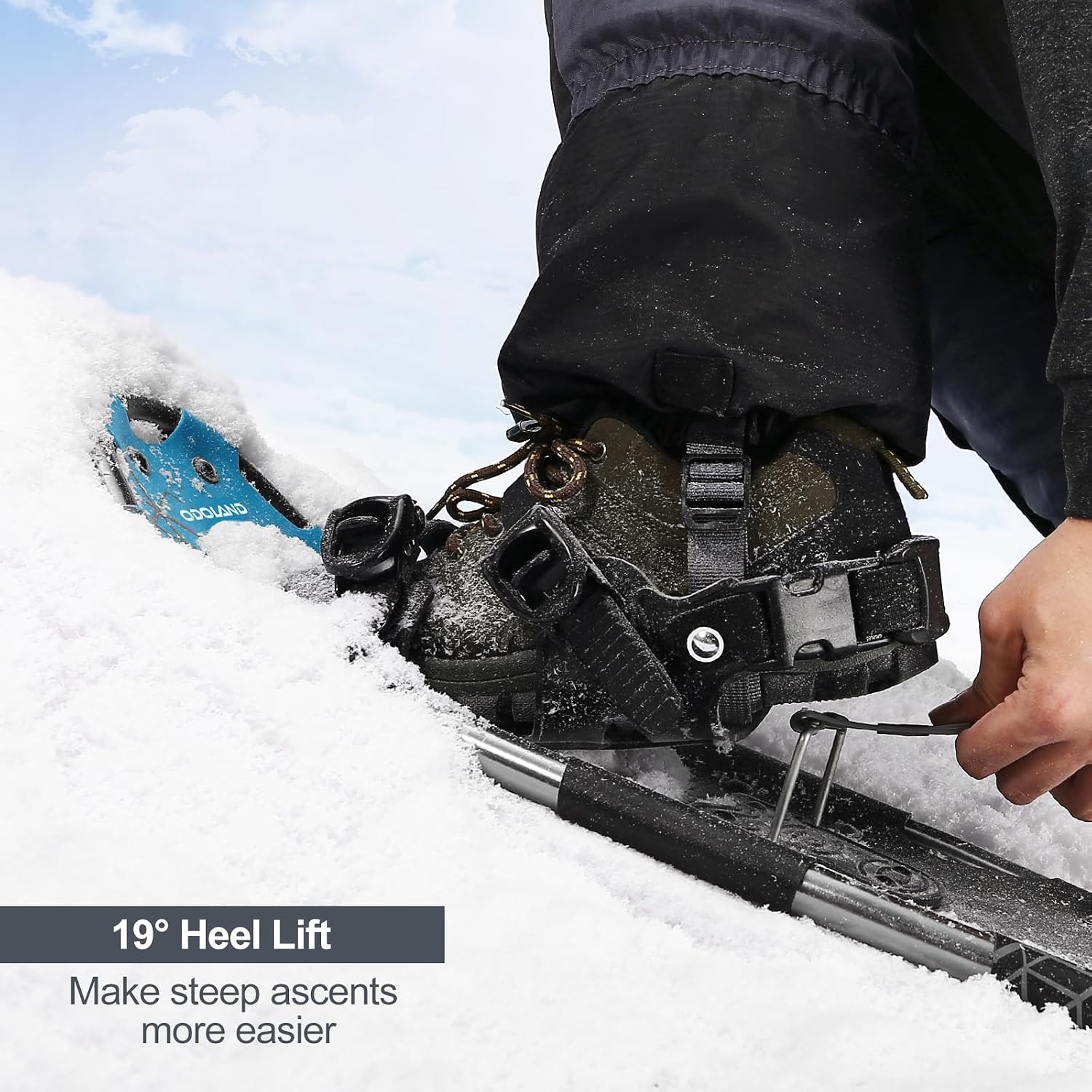 21/25/30 Inch Snowshoes with Trekking Poles for Men Women Youth, Waterproof Snow Leg Gaiters and Carrying Bag