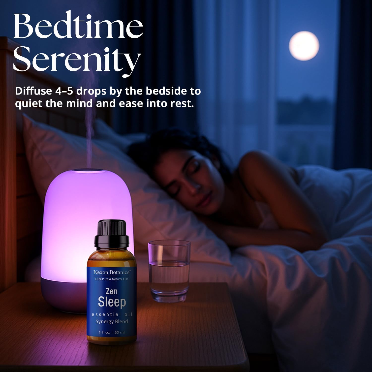 Zen Sleep Essential Oil Blend 30 ml - Restful & Comforting Aroma | Lavender & Rosemary Relaxing Oil for Diffusers &