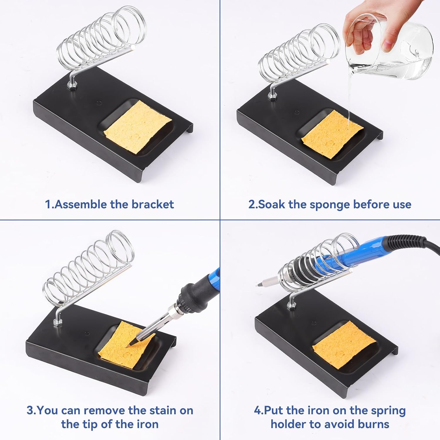 Multi-in-1 Soldering Iron Kit Temp 392℉-842℉ for Electronics DIY | 110V US Plug, 80W Soldering Iron, 5 Soldering