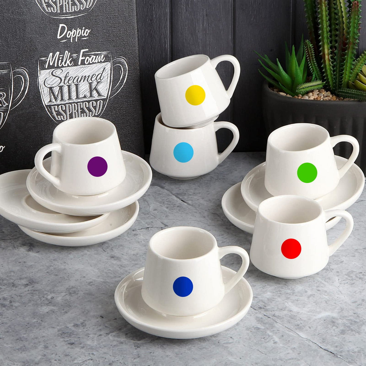 7000 Piece Dot Stickers - 3/4 inch Color Coding Circle Labels, 10 Color Circle Stickers for Office, Classroom, Students