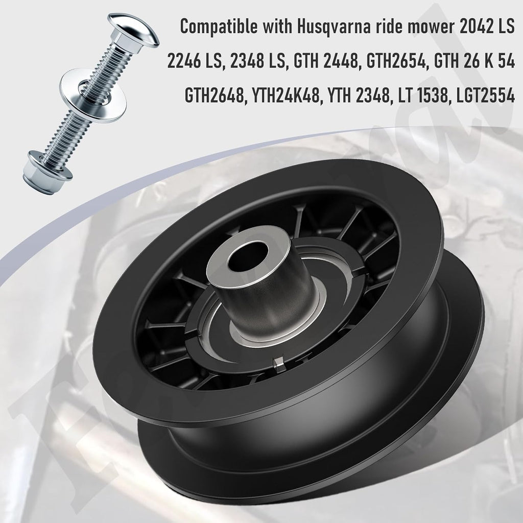 532194327 Flat Idler Pulley for Husqvarna Poulan Mower with 42" 54" Deck