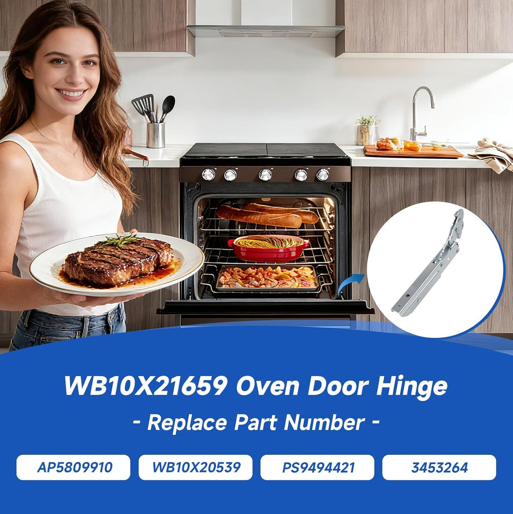 WB10X21659 Oven Door Hinge Compatible with GE Kenmore