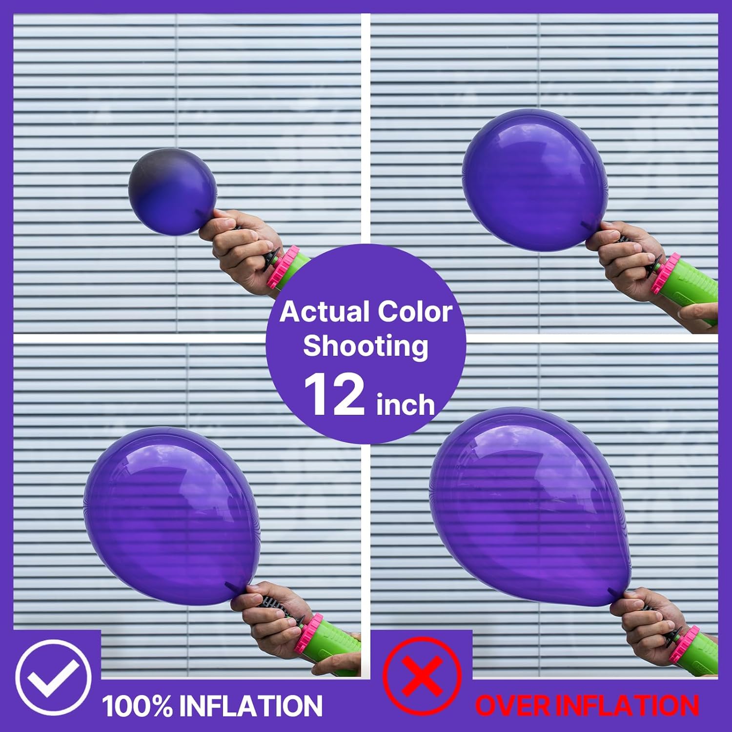 Purple Balloon Arch Kit Garland 142pcs Different Sizes of 18 12 10 5 Inch Dark Royal Light Pastel Metallic Purple