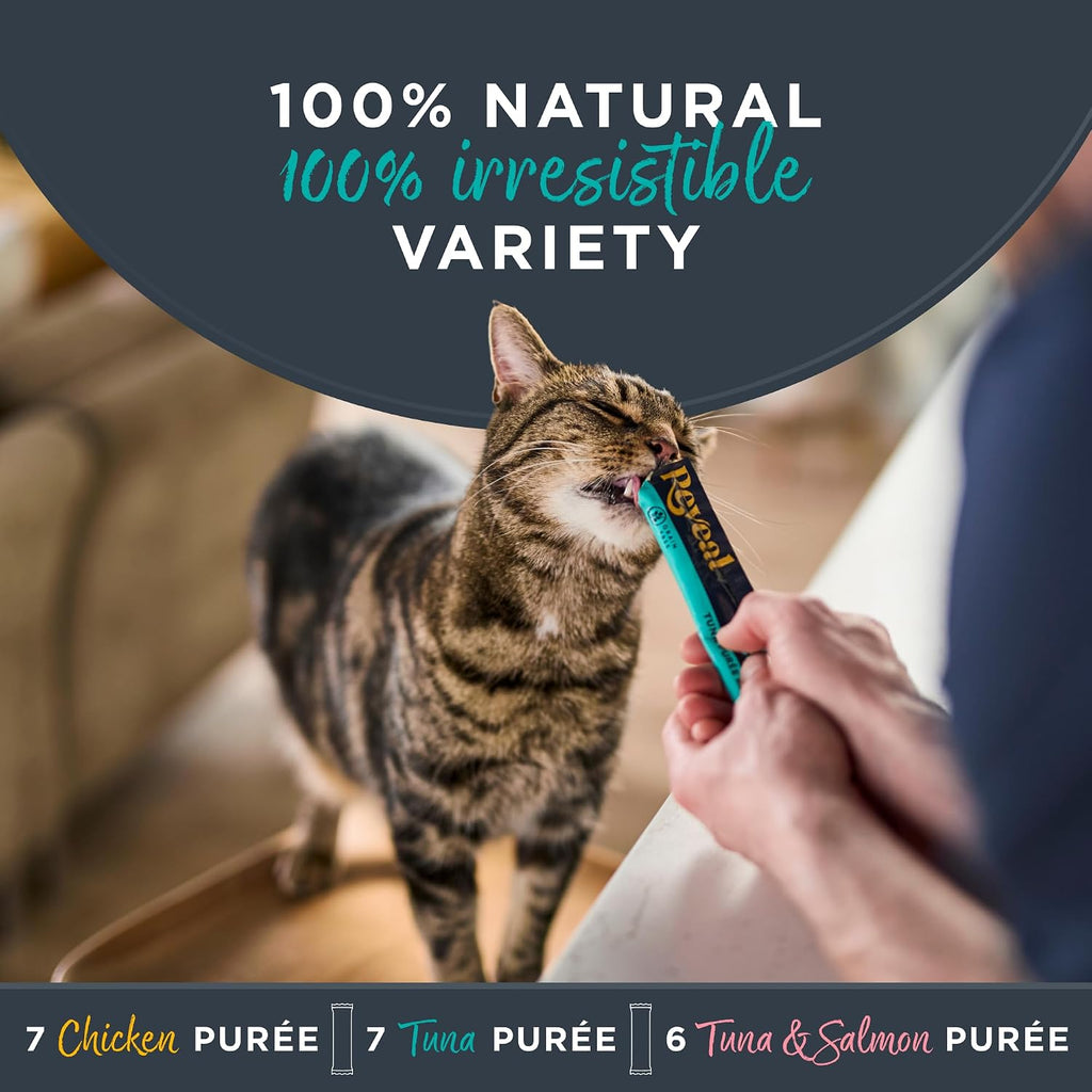 Fish & Chicken Variety Lickable Cat Treats 20-Pack 0.5 oz Pouches