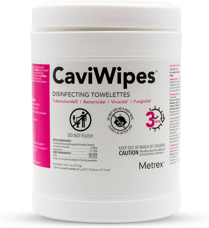 CaviWipes Disinfecting Wipes, 160 Ct Canister, 1-Pack