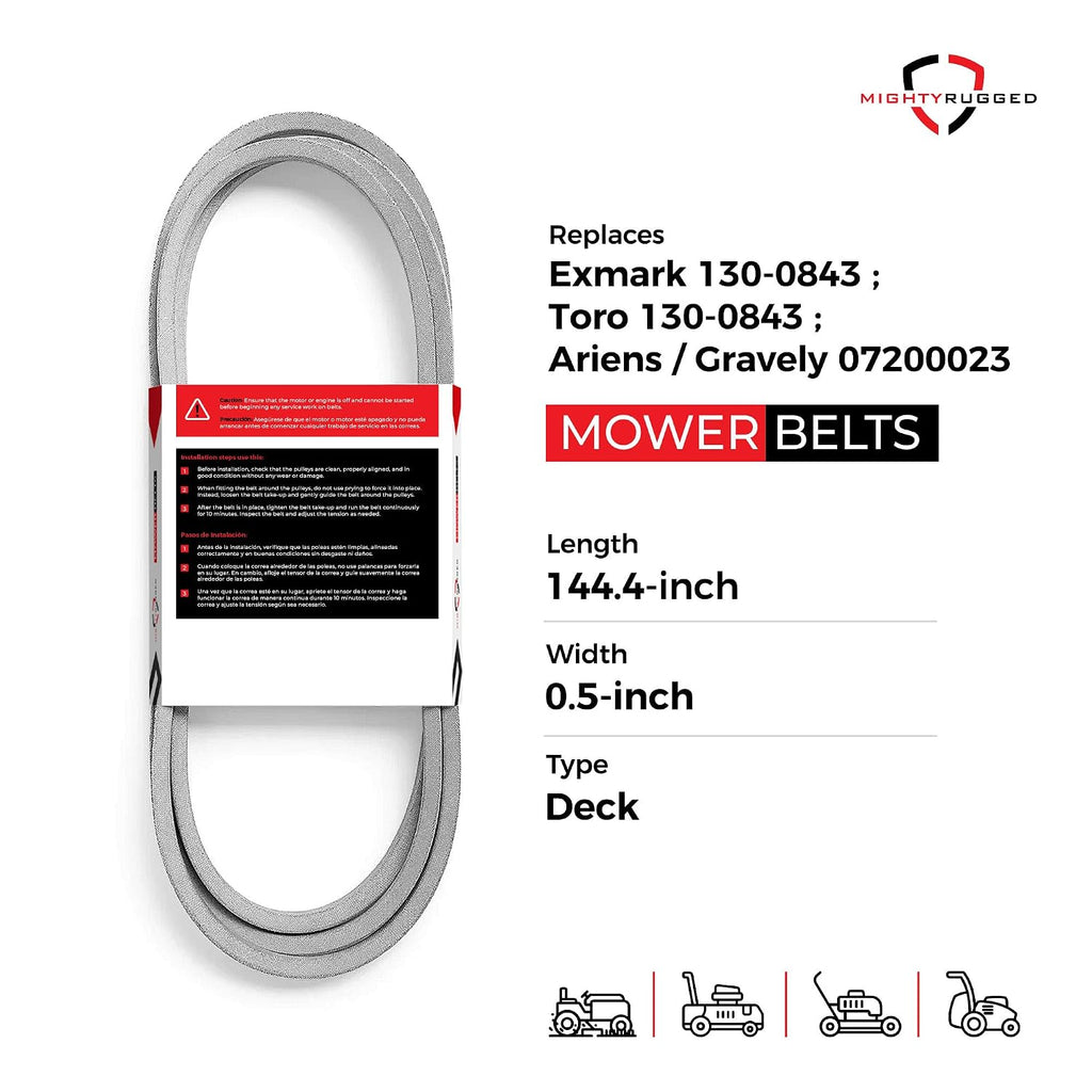 MightyRugged 130-0843 Toro TimeCutter 54 Inch Deck Belt Replacement