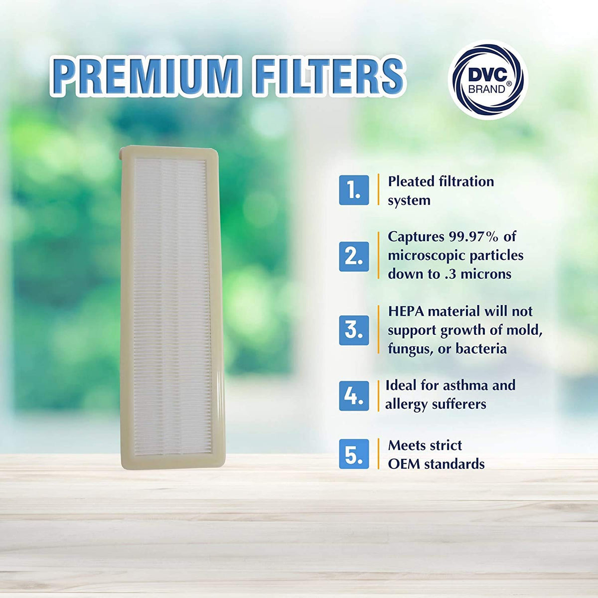 DVC Replacement Final Filter For Hoover 40110001 Self-Propelled WindTunnel Upright Vacuum HEPA - 2 Filter