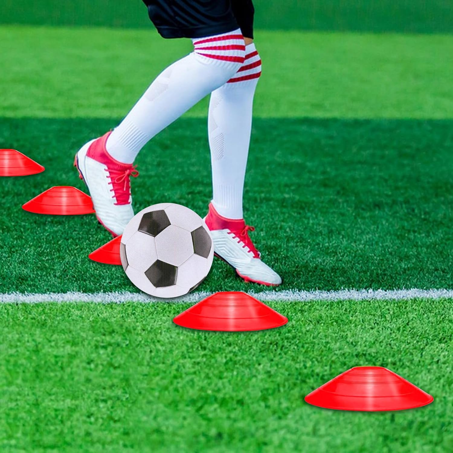 Professional Agility Ladder Speed Training Equipment Set-20ft Agility Ladder,12 Soccer Cones, 4 Agility Hurdles