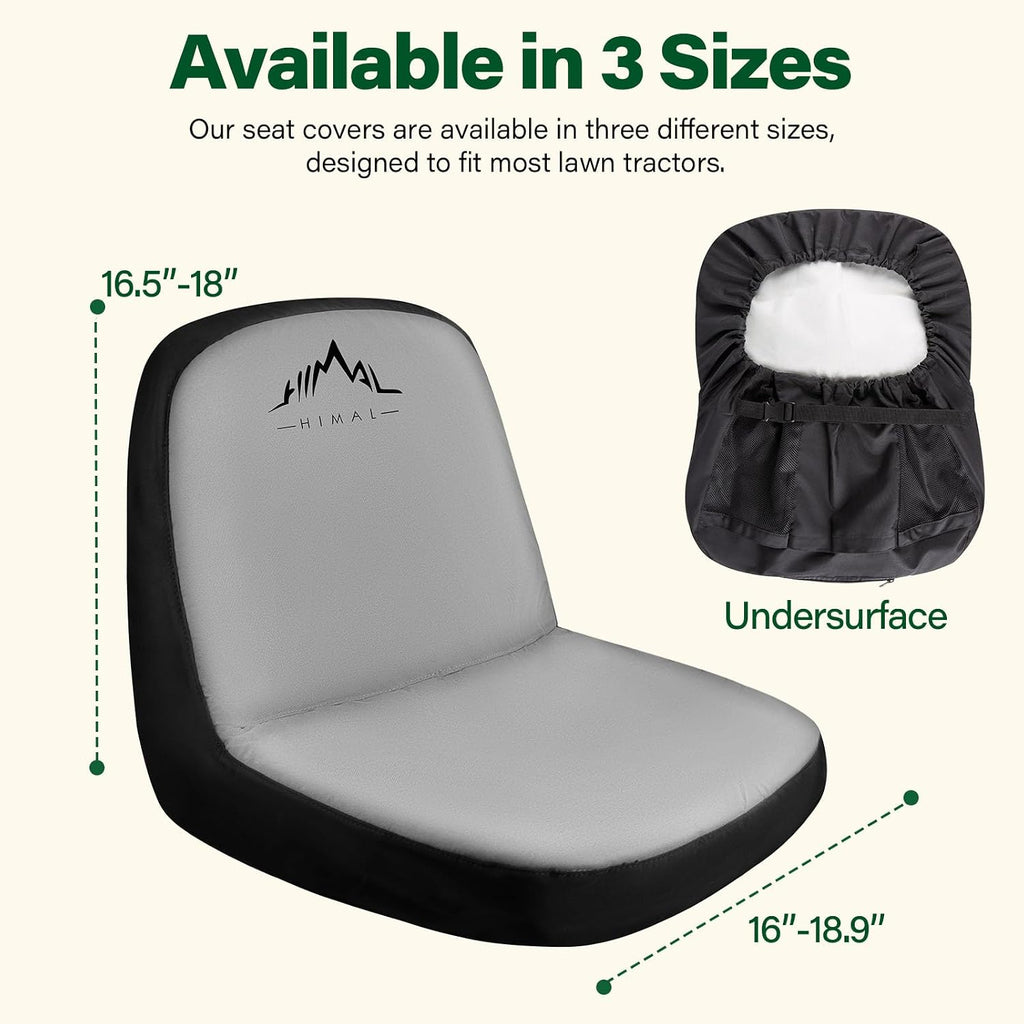 Himal Riding Lawn Mower Seat Cover, Durable 600D Polyester Oxford Durable Tractor Seat Cover,Large | Compatible with