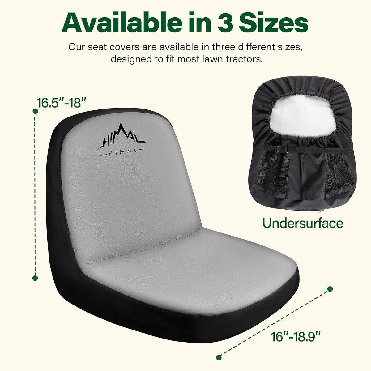 Himal Riding Lawn Mower Seat Cover, Durable 600D Polyester Oxford Durable Tractor Seat Cover,Large | Compatible with