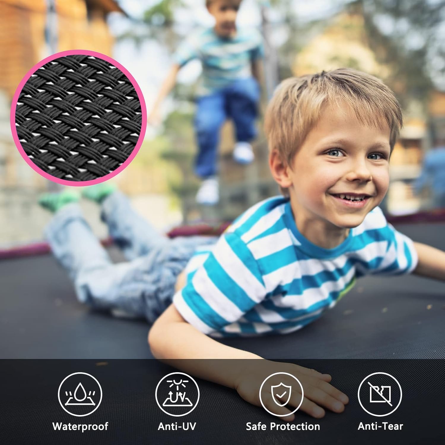 Trampoline for Kids,400LBS Outdoor Trampoline with Net-ASTM Approved Trampoline for Children and Adults