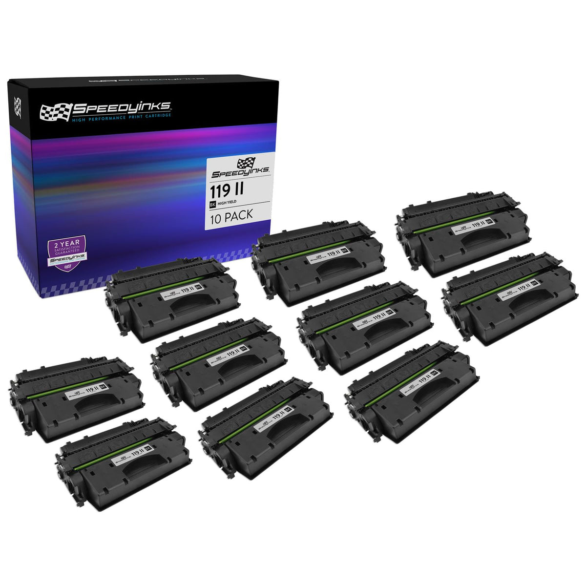 Compatible Toner Replacement for Canon 119 (Black, 10-Pack)