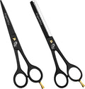 Professional Hair Thinning Shears & Hair Cutting Scissors Set - Barber Scissors for Men & Women - J2 Stainless Steel