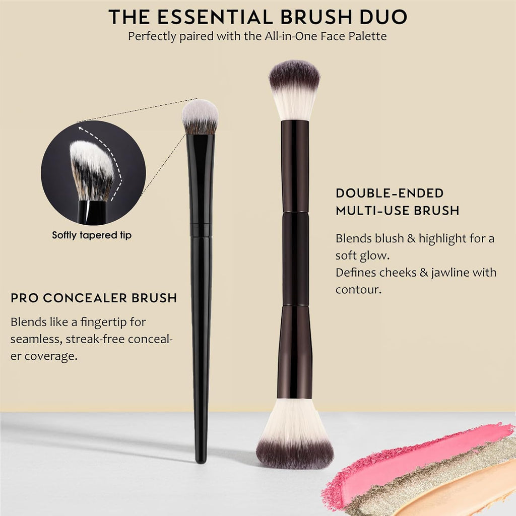 26 Colors Face Makeup Palette Set, All-in-One Makeup Set Includes Concealer, Highlight, Blush, Bronzer with 2 Brushes