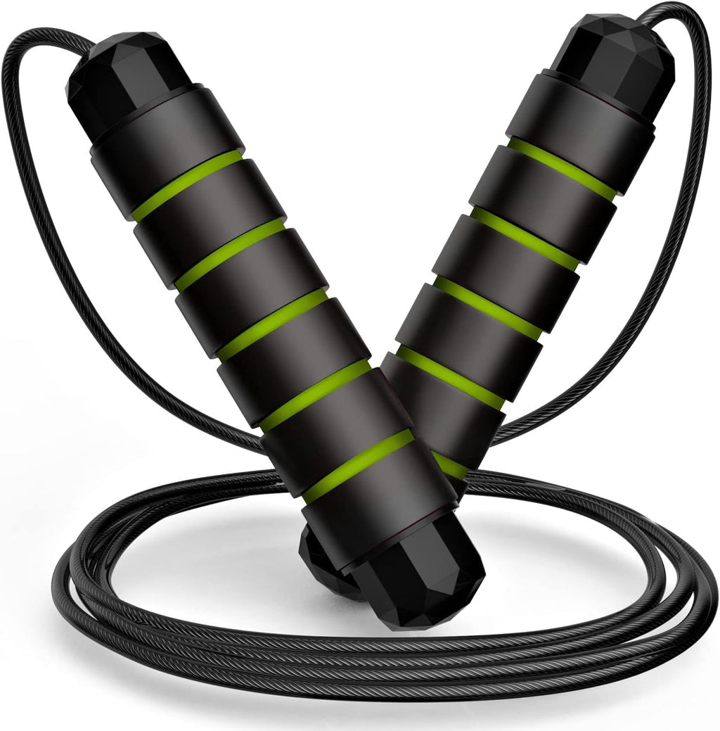 Jump Rope, Rapid Speed Jumping Rope Cable with Ball Bearings for Women, Men, and Kids, Adjustable Steel Jump Rope