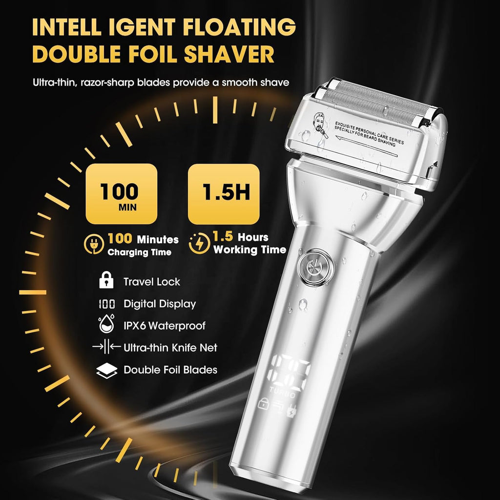 Hair Clippers for Men,4 in 1 Professional Hair Clippers T-Blade Trimmer Electric Foil Shaver Nose Hair Trimmer