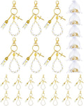 10 Set Holy Water Bottle Keychain with Rosary Bead Crucifix Organza Bags Catholic Gifts for Baptism Favors First