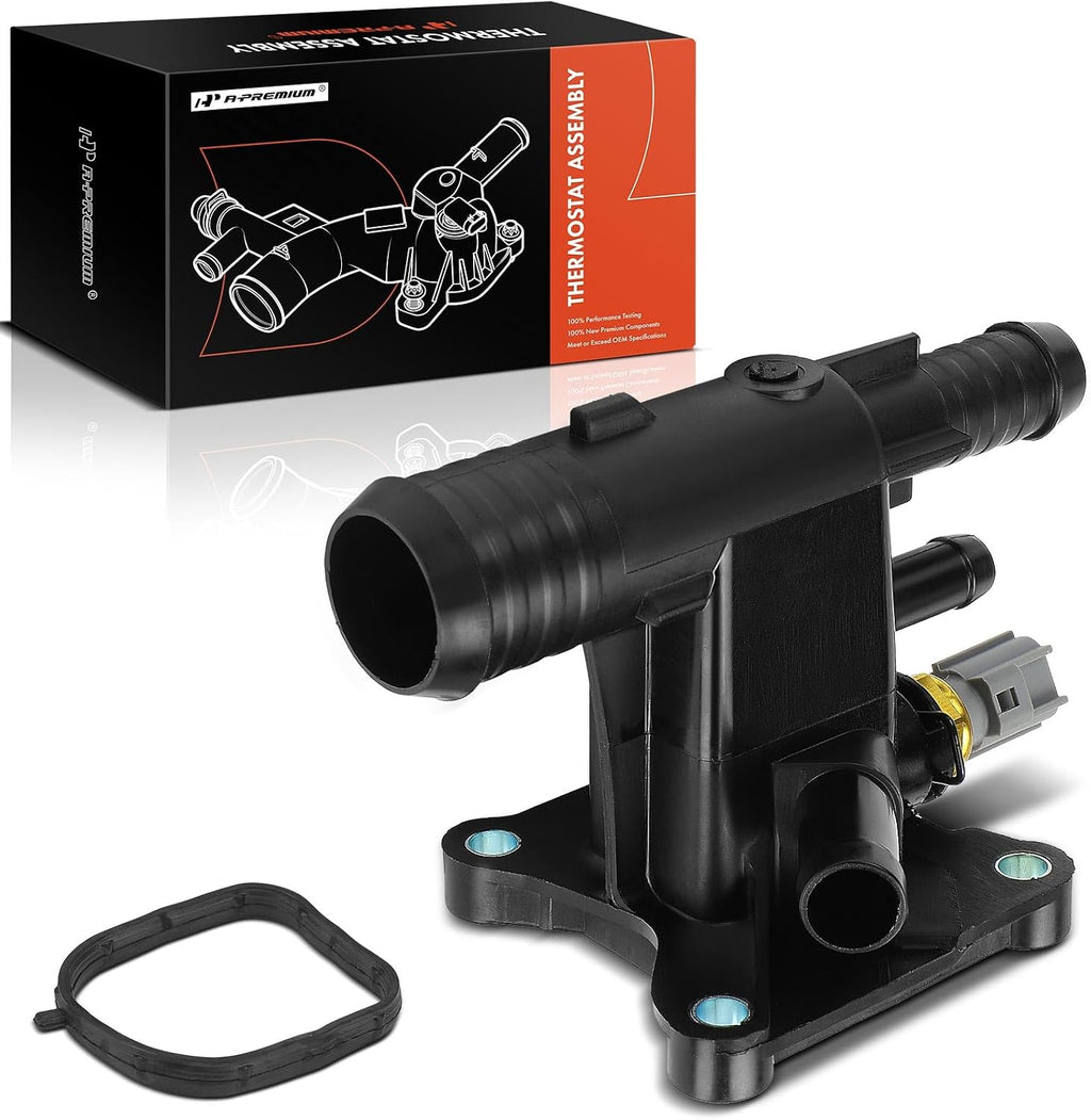 A-Premium Engine Coolant Thermostat Housing Assembly with Seal & Sensor