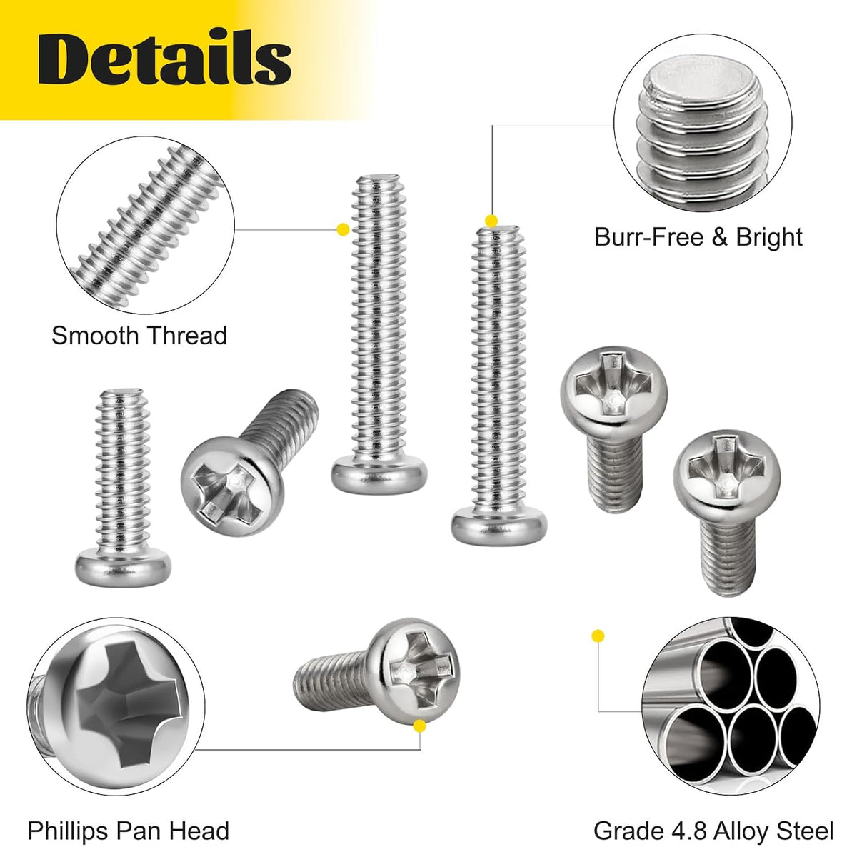 1140pcs M1 M1.2 M1.4 M1.6 M1.7 Micro Mini Pan Head Machine Screws Kit