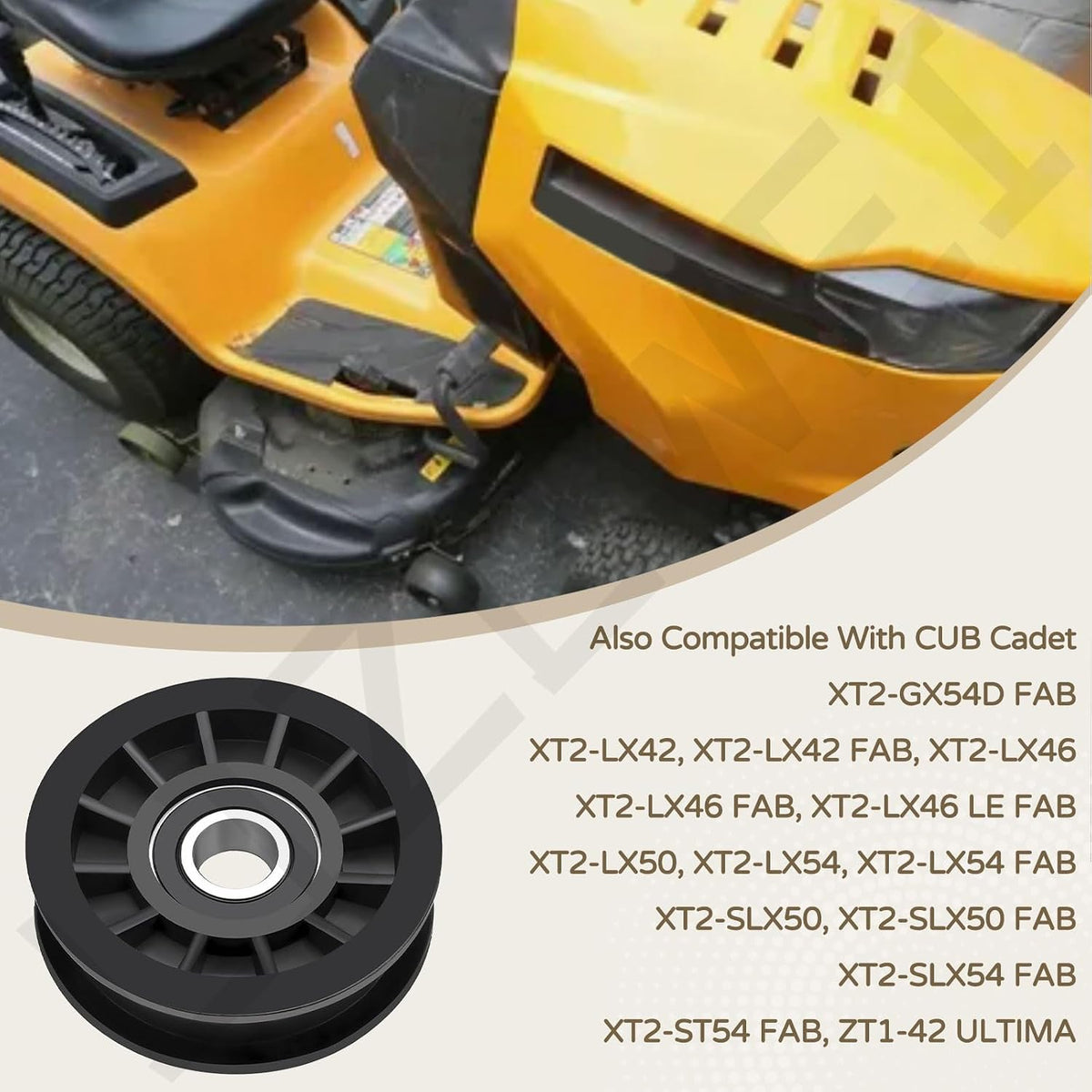 756-05032 Flat Idler Pulley Compatible with CUB Cadet MTD GT XT1 XT2 ZT1 ZT2 Ultima 42 46 50 Lawn Mower