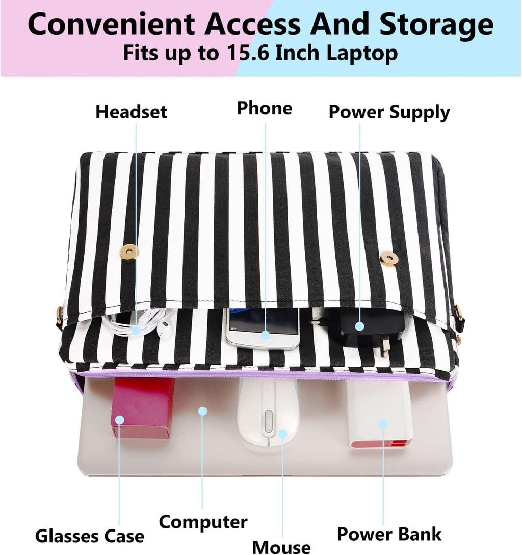 Laptop Tote Bag for Women, 15.6 inch Cute Computer Sleeve Case Briefcase with RFID Pocket for Nurse Teacher
