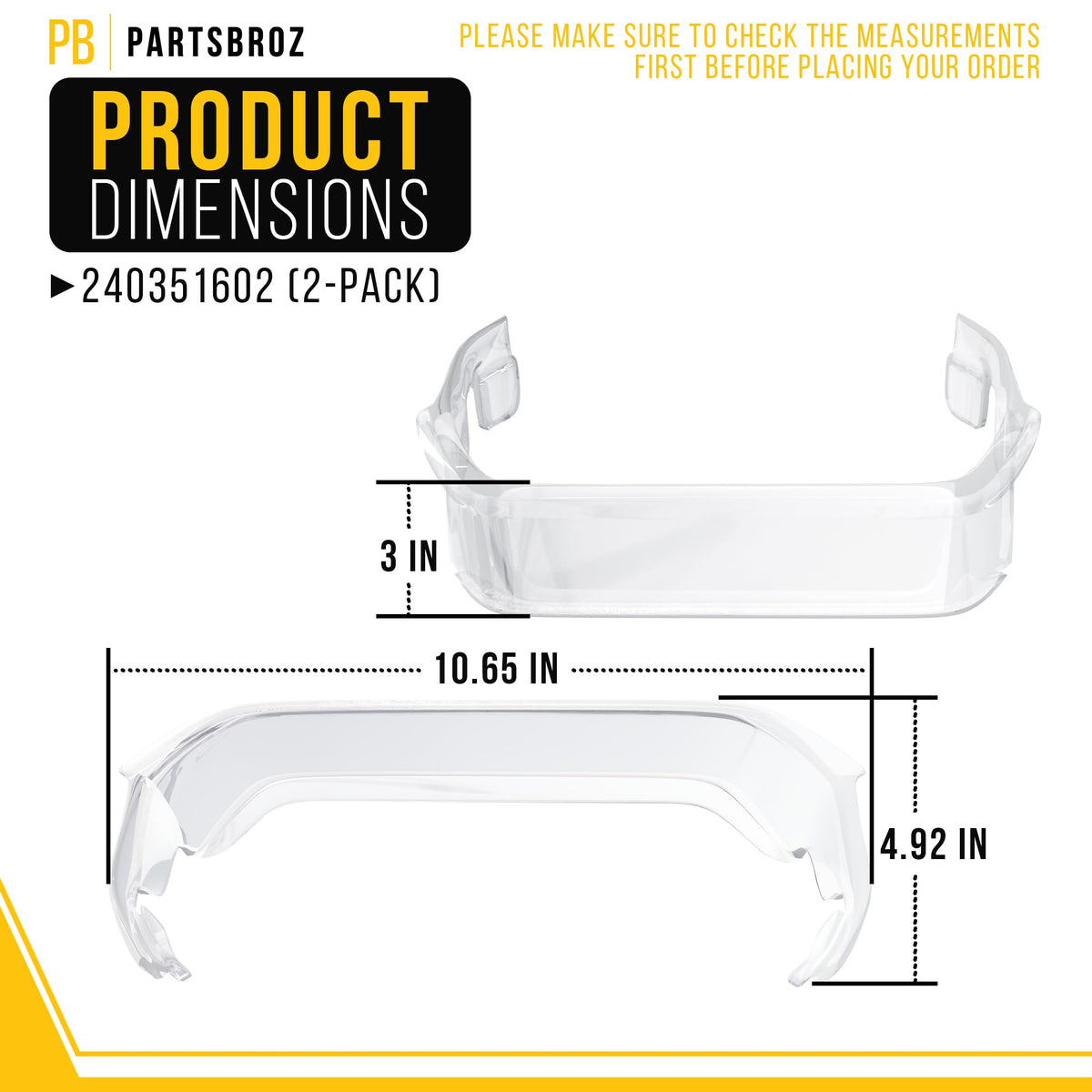Freezer Door Bin for Frigidaire FGSS2635TF1 (2-Pack)